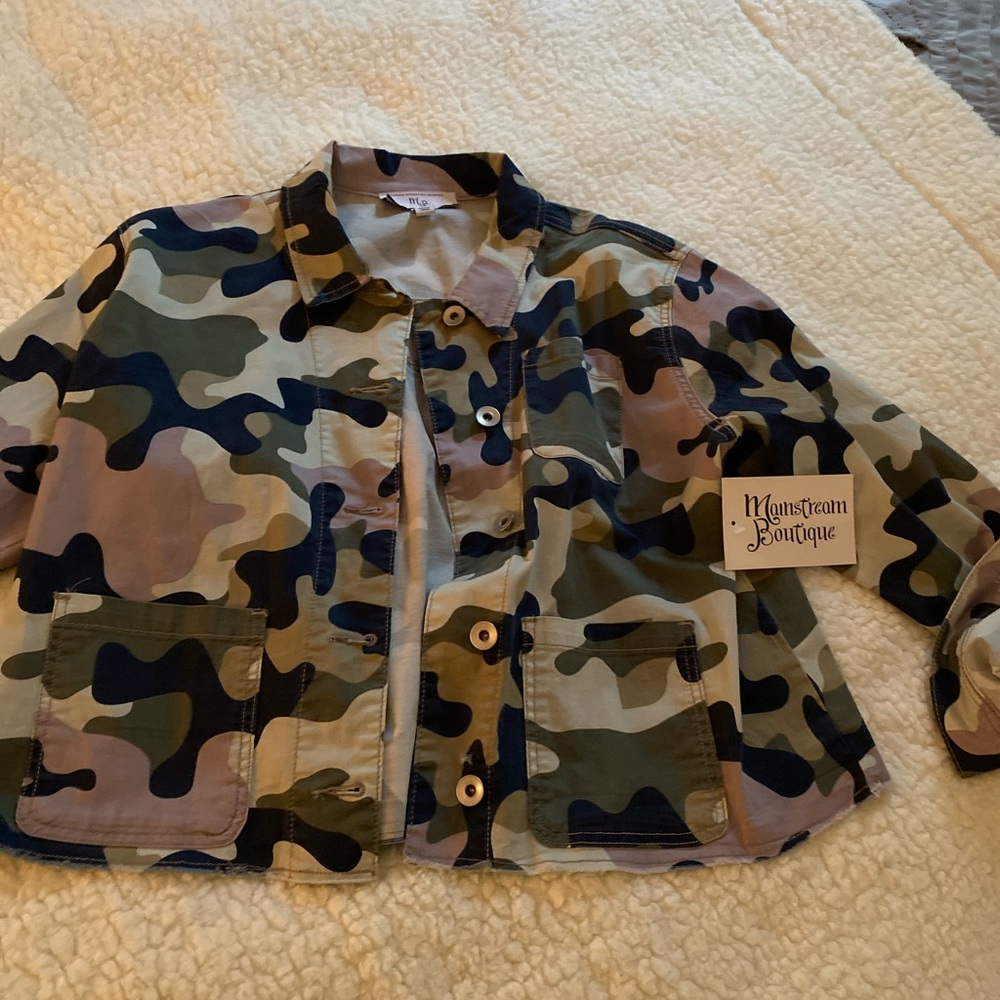 Denim camouflage jacket